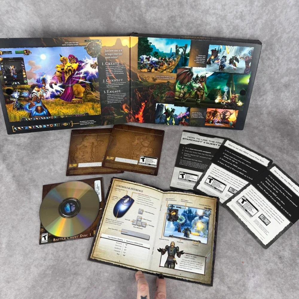 World of Warcraft: Battle Chest (Windows/Mac) Box Set No Guide‎ SEALED DISK
